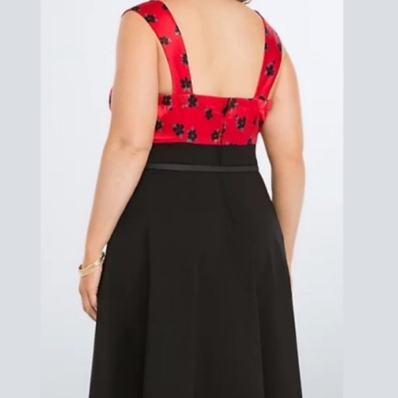 Torrid Red and Black Midi Dress - Picture 2 of 9